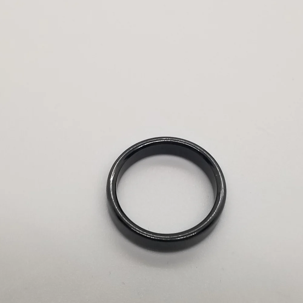 magnetic charcoal gray simple band ring size 8